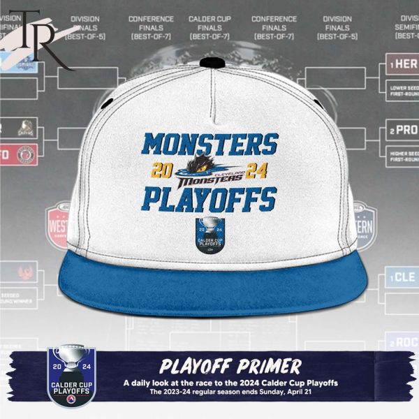 AHL Cleveland Monsters 2024 Playoffs Calder Cup Hoodie, Cap – White