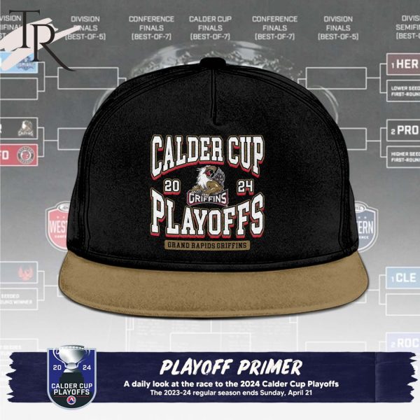 AHL Grand Rapids Griffins 2024 Calder Cup Playoffs Hoodie, Cap – Black