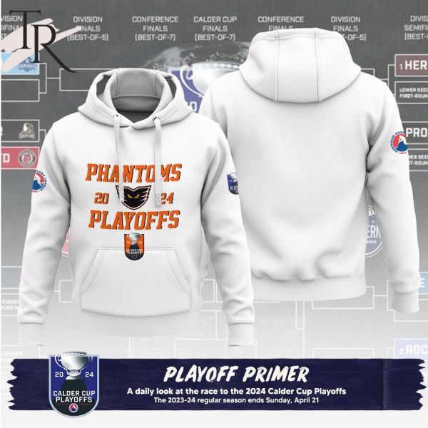 AHL Lehigh Valley Phantoms 2024 Calder Cup Playoffs Hoodie, Cap – White