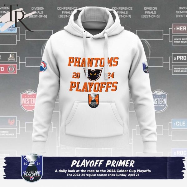 AHL Lehigh Valley Phantoms 2024 Calder Cup Playoffs Hoodie, Cap – White