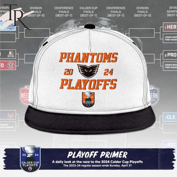 AHL Lehigh Valley Phantoms 2024 Calder Cup Playoffs Hoodie, Cap – White