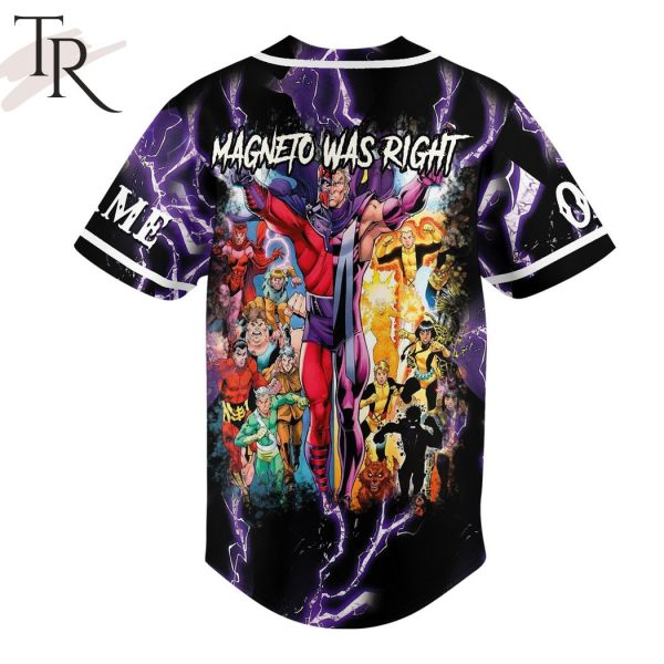 Magneto Was Right Custom Baseball Jersey