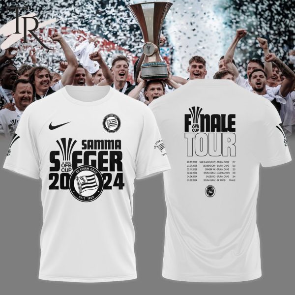 SK Sturm Graz Samma Sieger 2024 Cup Finale Tour Hoodie – White