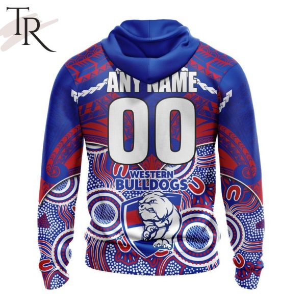 AFL Western Bulldogs Special Indigenous Mix Polynesian Design Hoodie