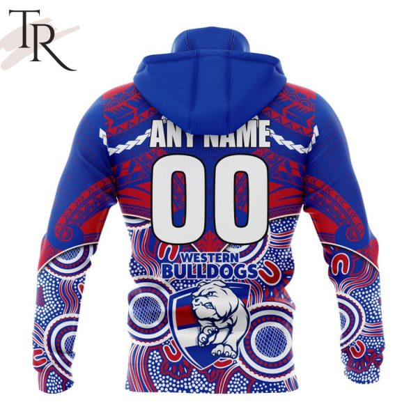 AFL Western Bulldogs Special Indigenous Mix Polynesian Design Hoodie