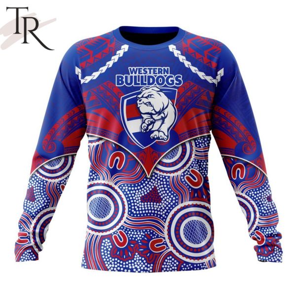 AFL Western Bulldogs Special Indigenous Mix Polynesian Design Hoodie