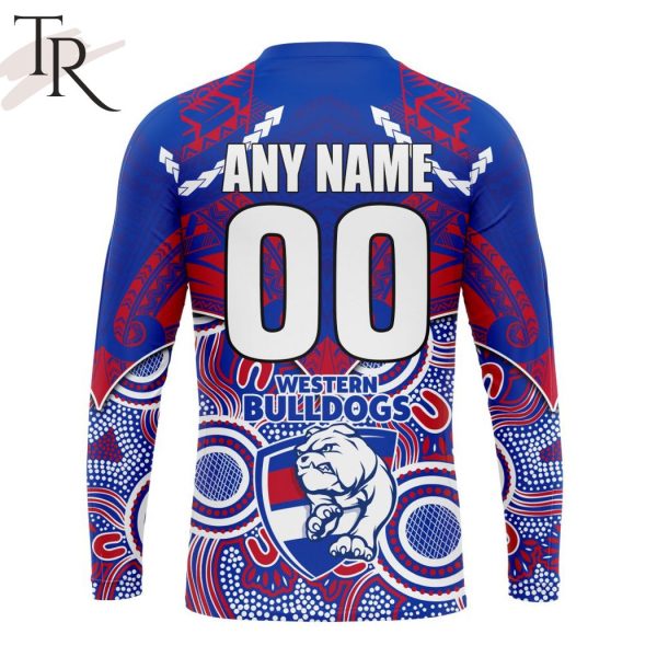 AFL Western Bulldogs Special Indigenous Mix Polynesian Design Hoodie