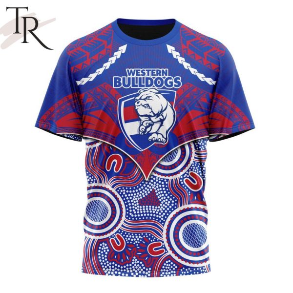 AFL Western Bulldogs Special Indigenous Mix Polynesian Design Hoodie