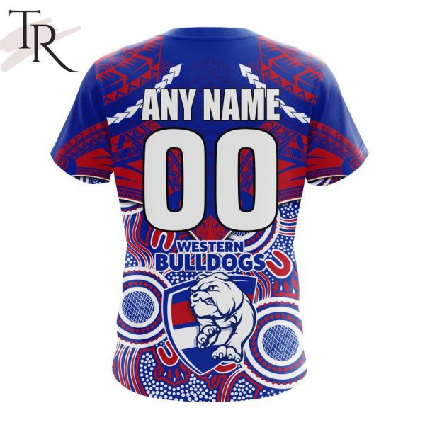 AFL Western Bulldogs Special Indigenous Mix Polynesian Design Hoodie