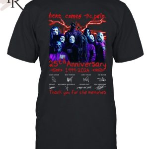 Here Comes The Pain 25th Anniversary 1999-2024 Slipknot Thank You For The Memories T-Shirt