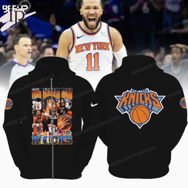 Jalen Brunson 11 New York Knicks Hoodie – Black