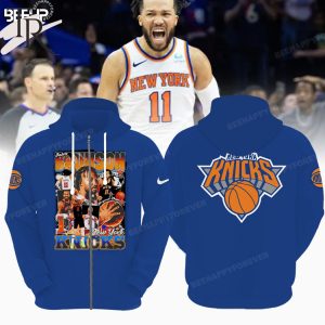 Jalen Brunson 11 New York Knicks Hoodie – Blue