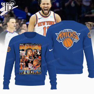 Jalen Brunson 11 New York Knicks Hoodie – Blue