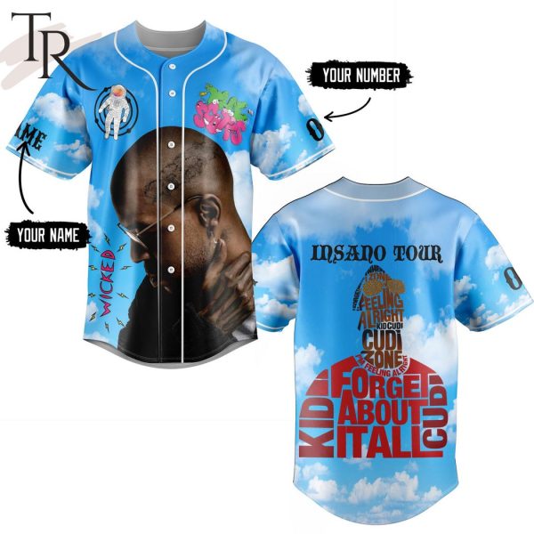 Kid Cudi Insano Tour Custom Baseball Jersey