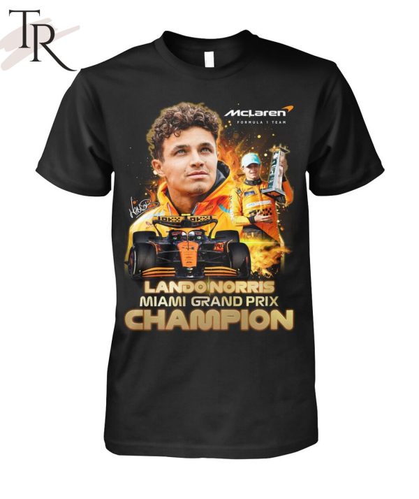 Mclaren Formula 1 Team Lando Norris Miami Grand Prix Champion T-Shirt