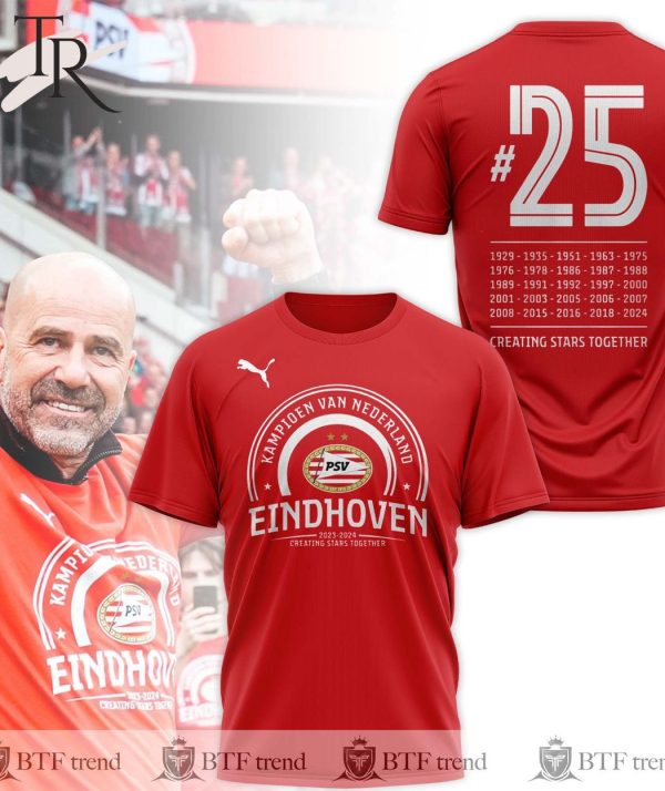 PSV Kampioen 2023-2024 Creating Stars Together T-Shirt