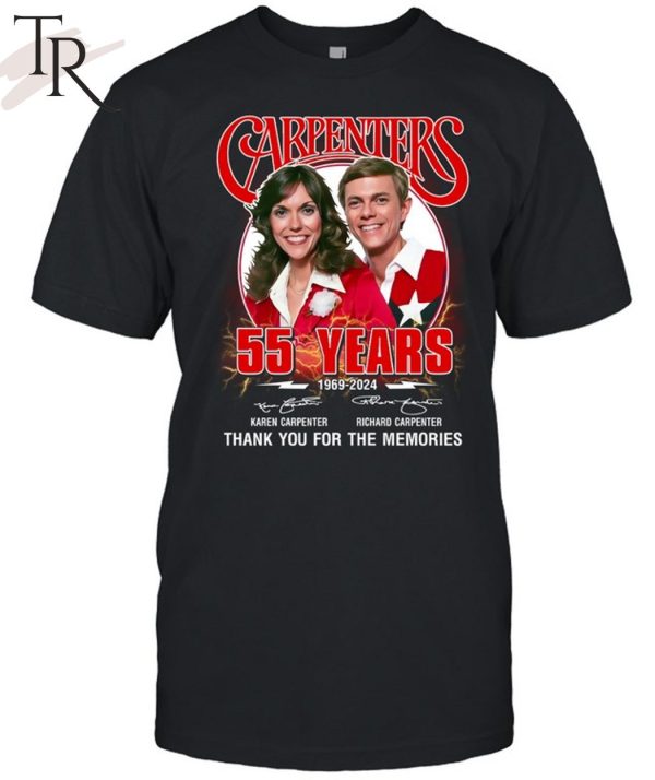 The Carpenters 55 Years 1969-2024 Thank You For The Memories T-Shirt