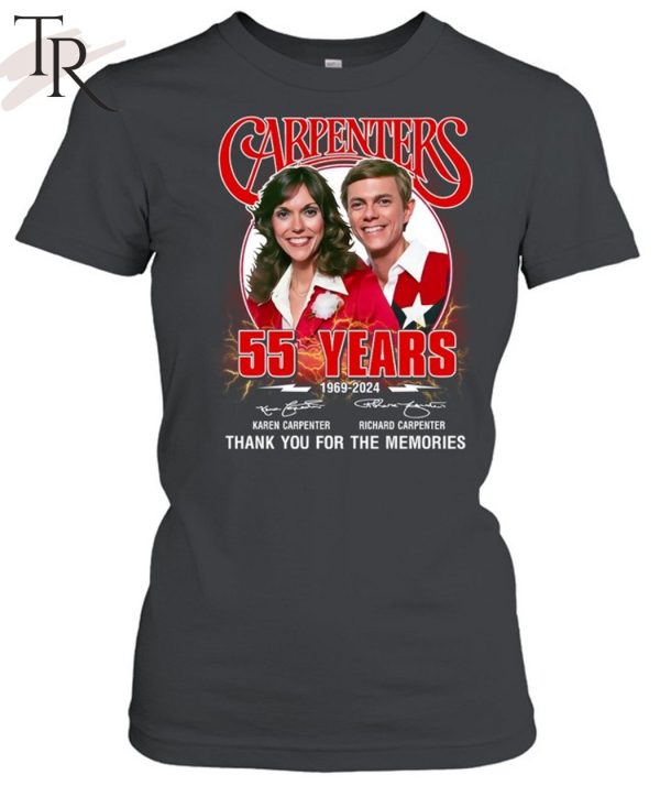 The Carpenters 55 Years 1969-2024 Thank You For The Memories T-Shirt