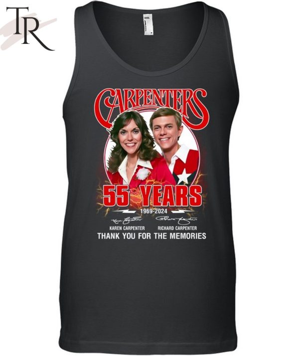 The Carpenters 55 Years 1969-2024 Thank You For The Memories T-Shirt