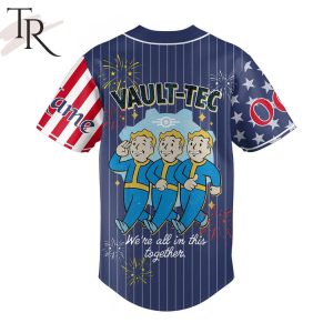 Here’s To 300 Years Of Freedom 1776-2076 Vault-Tec Custom Baseball Jersey