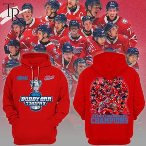Oshawa Generals Hockey 2024 Bobby Orr Trophy Champions Hoodie – Red