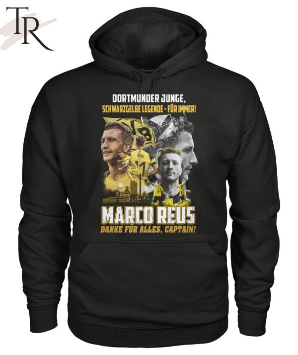 Dortmunder Junge Schwarz Gelbe Legende – Fur Immer Marco Reus Danke Fur Alles, Captain T-Shirt