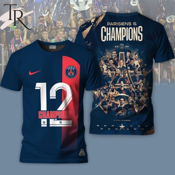 Paris Saint-Germain Champions Ligue 1 2023 – 2024 Hoodie