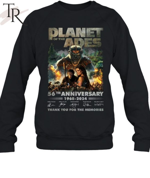 Kingdom Of The Planet Of The Apes 56th Anniversary 1968-2024 Thank You For The Memories T-Shirt