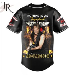 Bon Jovi Nothing Is As Important As Passion Custom Baseball Jersey
