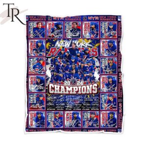 New York Rangers 2024 Champions Fleece Blanket