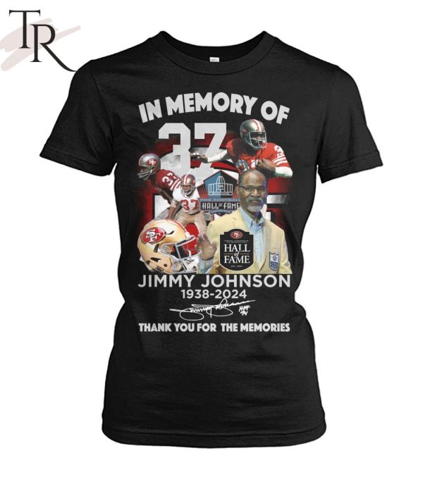 In Memory Of Jimmy Johnson 1938-2024 Thank You For The Memories T-Shirt