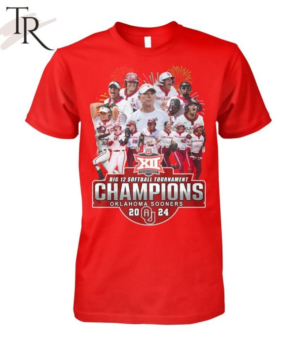 Oklahoma Sooners Big 12 Softball Tournament Champions 2024 T-Shirt