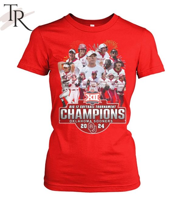 Oklahoma Sooners Big 12 Softball Tournament Champions 2024 T-Shirt