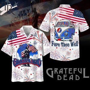 Grateful Dead Fare Thee Well Happy 4th Of July Hawaiian Shirt