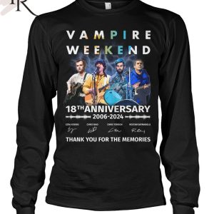 Vampire Weekend 18th Anniversary 2006-2024 Thank You For The Memories T-Shirt