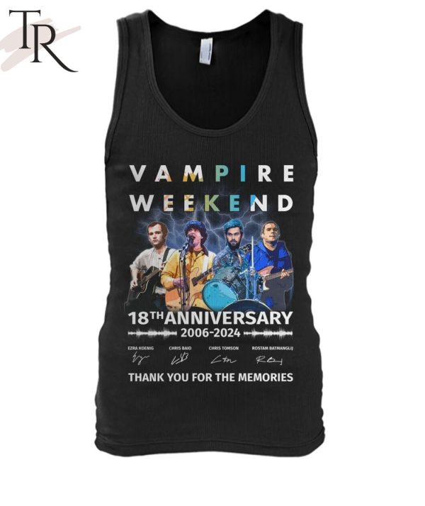 Vampire Weekend 18th Anniversary 2006-2024 Thank You For The Memories T-Shirt