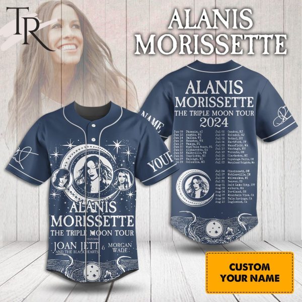 Alanis Morissette The Triple Moon Tour 2024 Custom Baseball Jersey