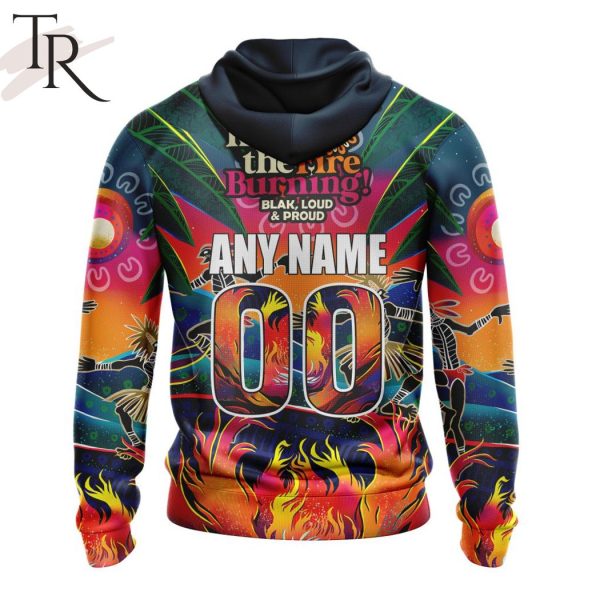 AFL Adelaide Crows Special NAIDOC Week 2024 Keep The Fire Burning Design Hoodie