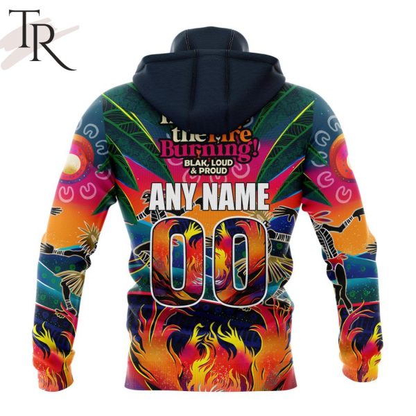 AFL Adelaide Crows Special NAIDOC Week 2024 Keep The Fire Burning Design Hoodie