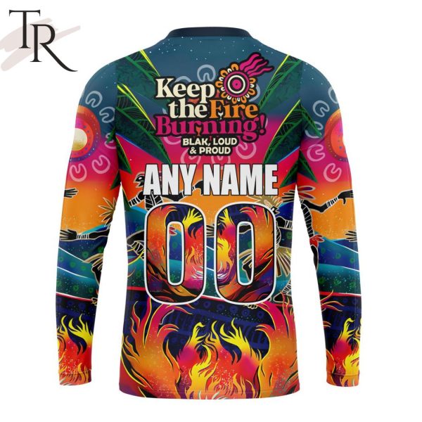 AFL Adelaide Crows Special NAIDOC Week 2024 Keep The Fire Burning Design Hoodie