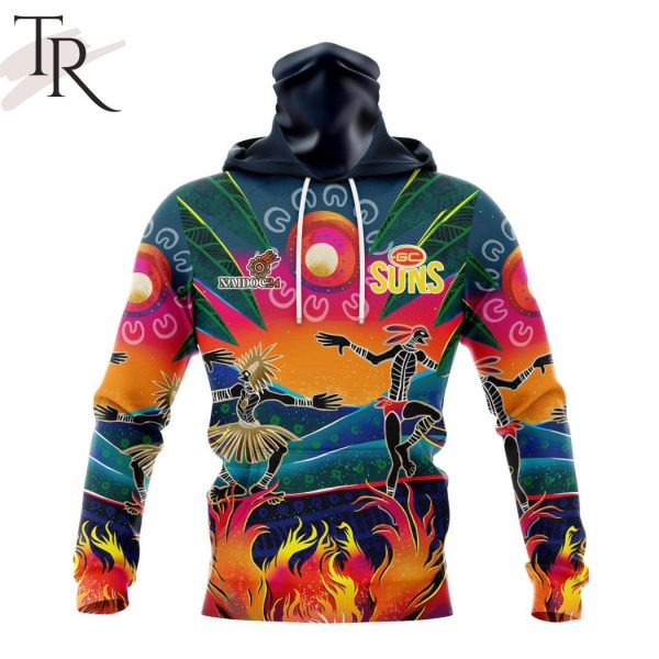 AFL Gold Coast Suns Special NAIDOC Week 2024 Keep The Fire Burning Design Hoodie