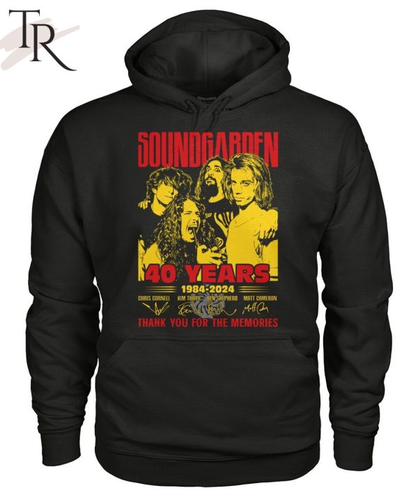 Soundgarden 40 Years 1984-2024 Thank You For The Memories T-Shirt