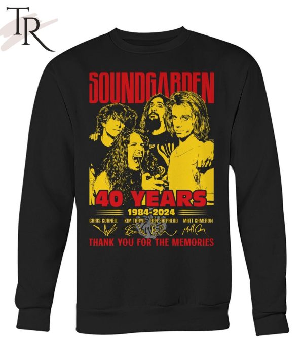 Soundgarden 40 Years 1984-2024 Thank You For The Memories T-Shirt