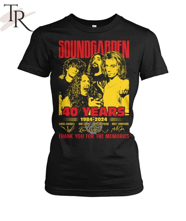 Soundgarden 40 Years 1984-2024 Thank You For The Memories T-Shirt