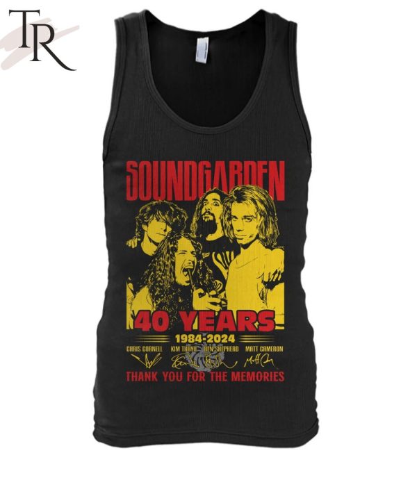 Soundgarden 40 Years 1984-2024 Thank You For The Memories T-Shirt