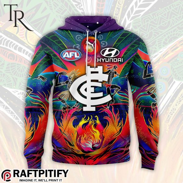 Carlton FC Keep The Fire Burning Black Loud And Proud Naidoc 2024 Hoodie, Longpants, Cap