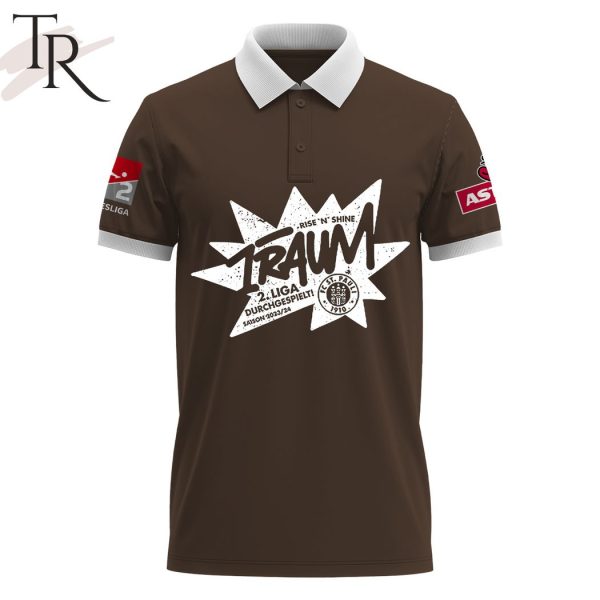 FC St. Pauli Traum Rise N Shine Bundesliga Aufsteiger 2023-24 Polo Shirt