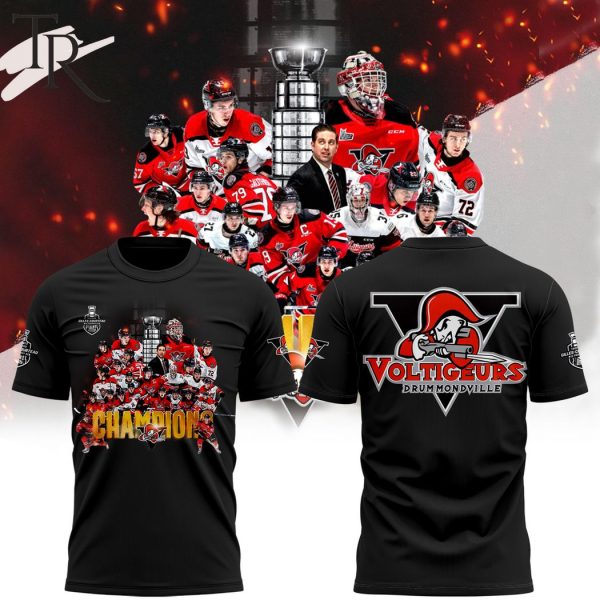Drummondville Voltigeurs Hockey Champions 2024 Hoodie – Black