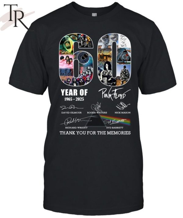60 Years Of 1965-2025 Pink Floyd Thank You For The Memories T-Shirt