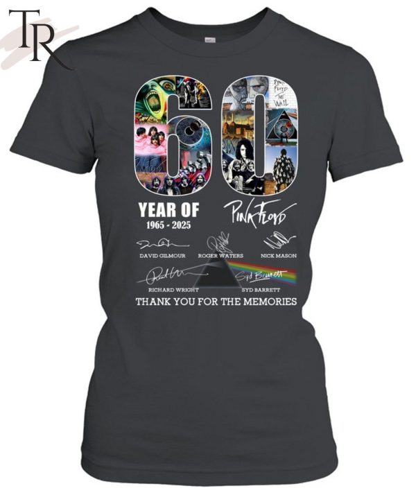 60 Years Of 1965-2025 Pink Floyd Thank You For The Memories T-Shirt